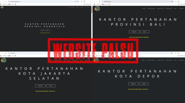 ATR/BPN Ingatkan Masyarakat Cek Domain Resmi Saat Akses Informasi